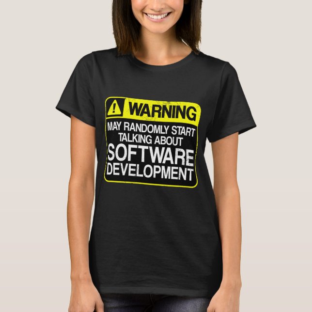 Mjukvaruutveckling Dator Kodning Programmerare Co T Shirt (Framsida)