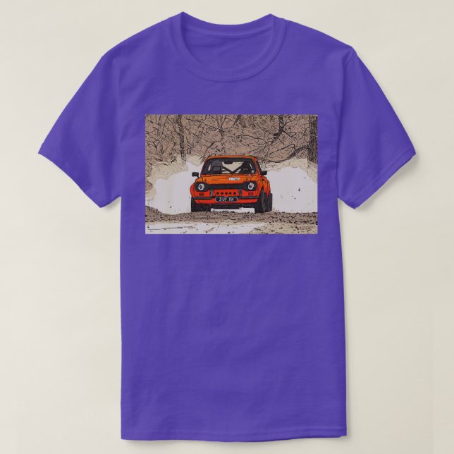 Mk1 Escort rally-orange T Shirt (Design framsida)