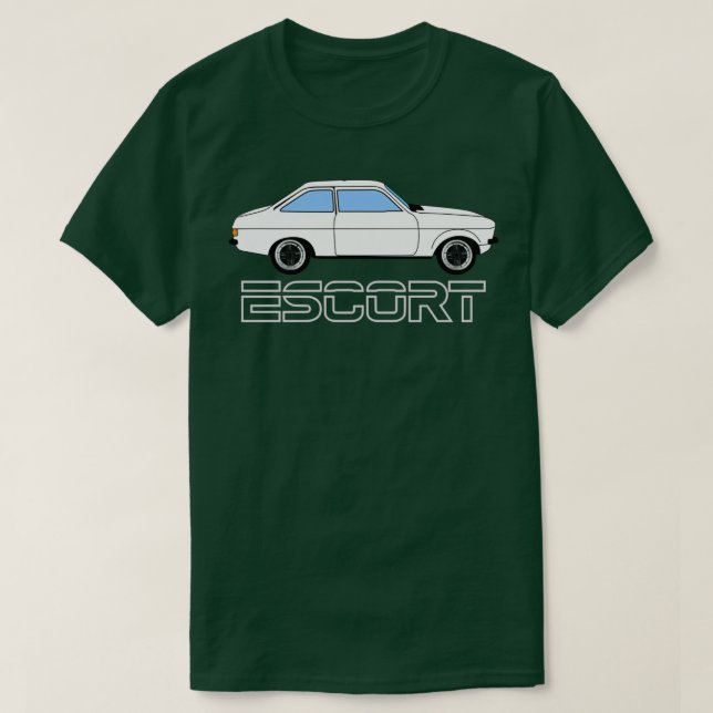 MK2 Escort WhiteSilver T Shirt (Design framsida)