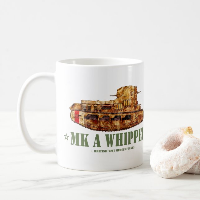 MK A-Världskrig Ett brittiskt medium-Tank WWI Kaffemugg (Med munk)