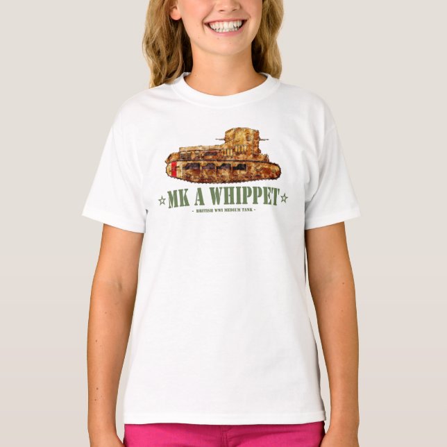 MK A-Världskrig Ett brittiskt medium-Tank WWI T Shirt (Framsida)