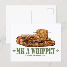 MK A-Världskrig Ett brittiskt medium-Tank WWI Vykort