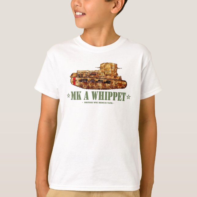MK A Whippet Första Världskriget Brittisk Medeltun T Shirt (Framsida)