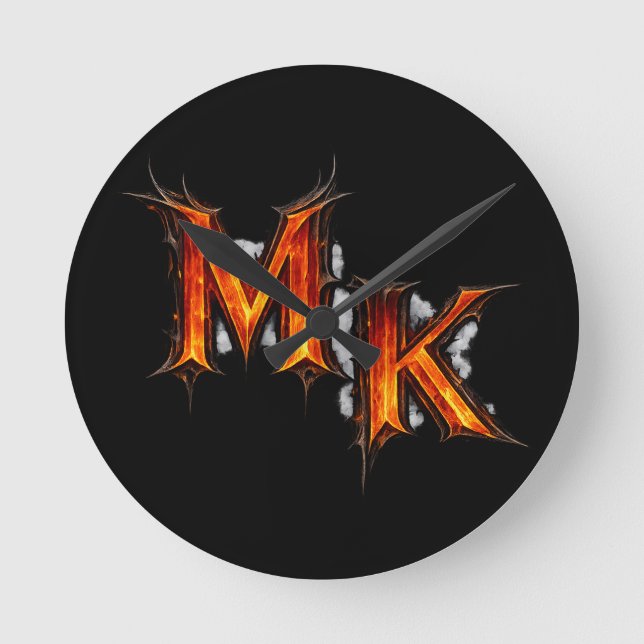 MK Infernal Gothic-emblem Rund Klocka (Framsida)