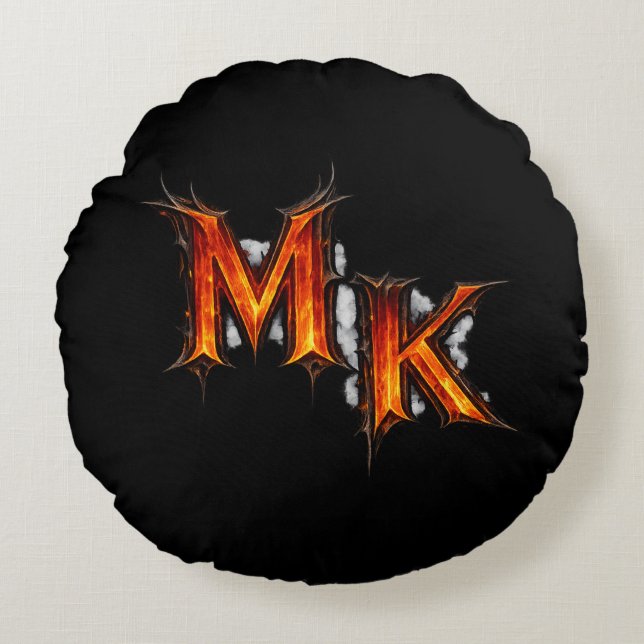 MK Infernal Gothic-emblem Rund Kudde (Framsidan)