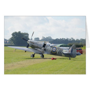 MkIX Spitfire i viloläge Hälsningskort
