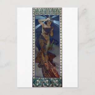 MKS morgonstjärna art nouveau poster kvinna Vykort