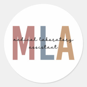 MLA Medicinsk laboratorieassistent Runt Klistermärke