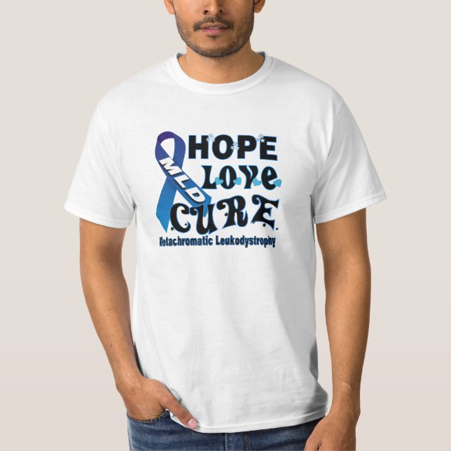 MLD-medvetenhetHOPP, KÄRLEK, BOT Tee Shirt (Framsida)