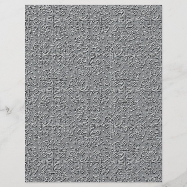 MLE METALIC SILVER GRÅTT GRÅTT-DEKORATIV EMBOSSET  REKLAMBLAD (Framsidan)