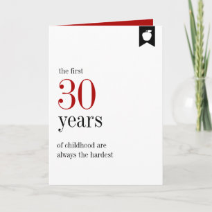 Mlestone Birthday 30års födelsedag Card Kort