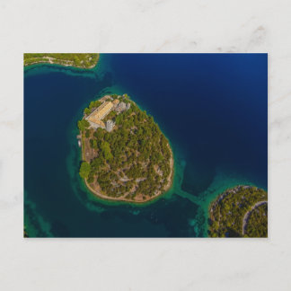 Mljet flygbild Kroatien Vykort