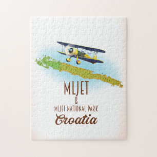 Mljet nationalpark Kroatien karta Pussel