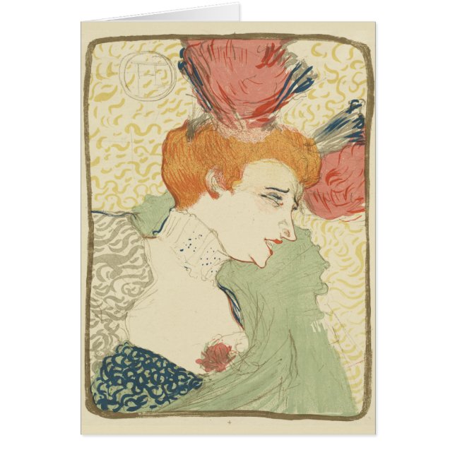Mlle Marcelle Lender Henri Toulouse-Lautrec OBS Kort (Framsidan)