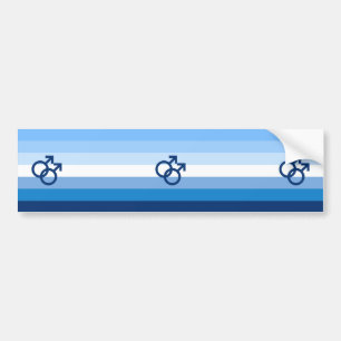 MLM Gay Male, Pride, Flagga Bildekal