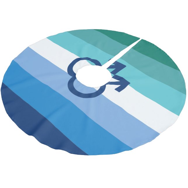 MLM Gay Male Pride Flagga Julgransmatta Borstad Polyester (Vinklad)