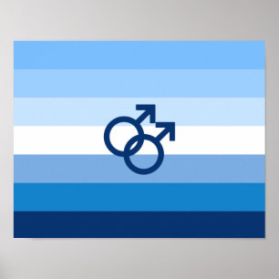 MLM Gay Male Pride Flagga Poster