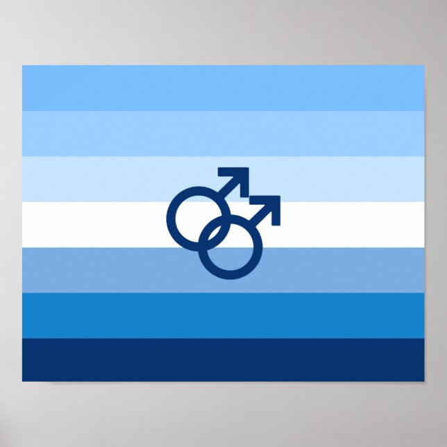 MLM Gay Male Pride Flagga Poster (Framsidan)