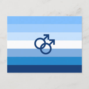 MLM Gay Male Pride Flagga Vykort