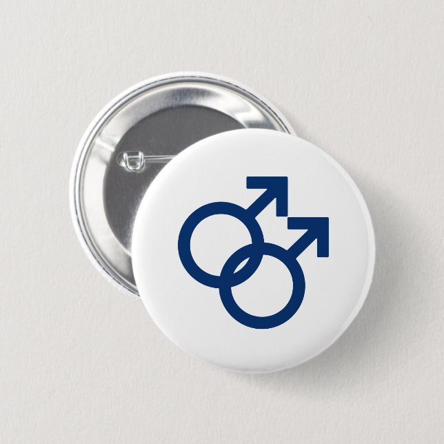 MLM Gay Män Könssymbol Knapp (Framsida & baksida)