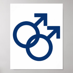 MLM Gay Män Könssymbol Poster