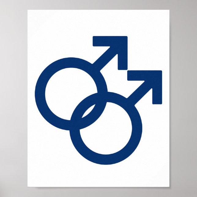 MLM Gay Män Könssymbol Poster (Framsidan)