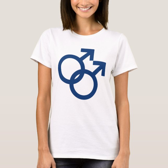 MLM Gay Män Könssymbol T Shirt (Framsida)
