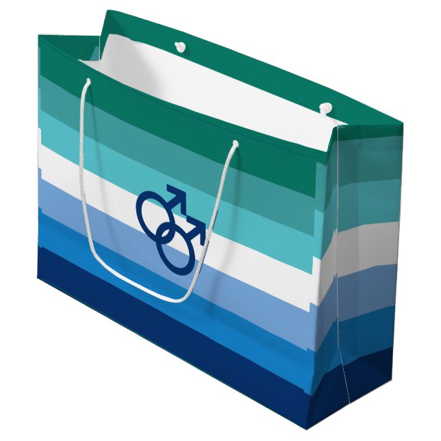 MLM Gay Manliga Pride Flagga (Framsidan Vinklad)