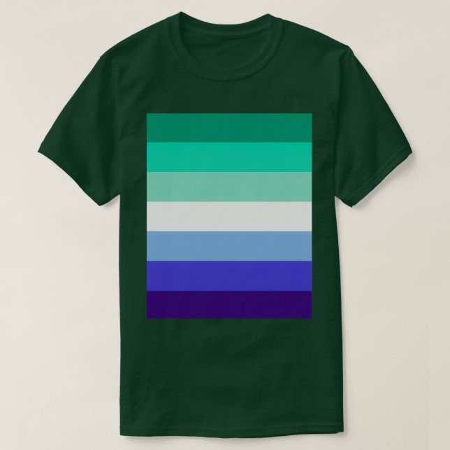 MLM Gay pride Flagga Graphic T Shirt (Design framsida)