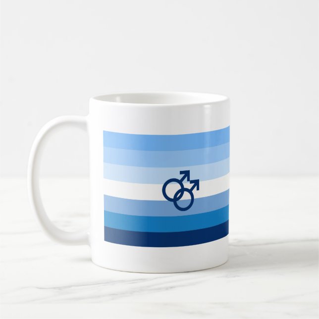MLM Hbtq-mans stolthetsflagga Kaffemugg (Vänster)