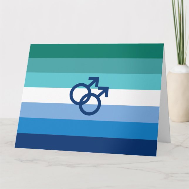 MLM Hbtq-mans stolthetsflagga Kort (Framsida)