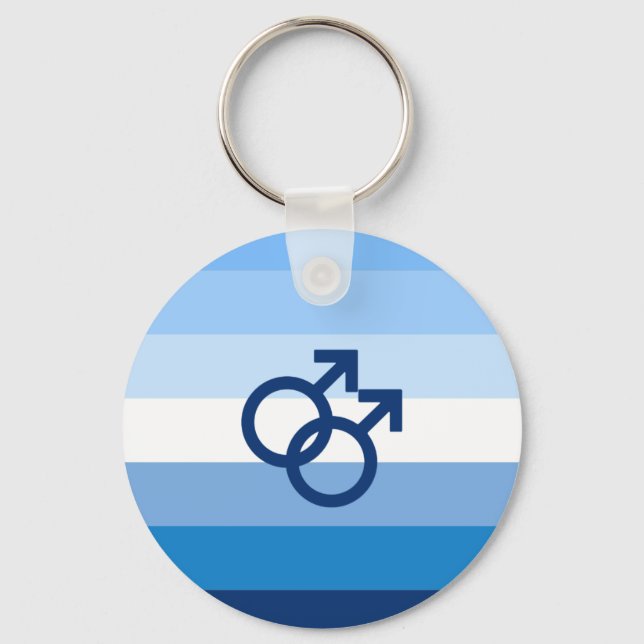 MLM Hbtq-mans stolthetsflagga Nyckelring (Framsida)