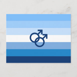 MLM Hbtq-mans stolthetsflagga Vykort
