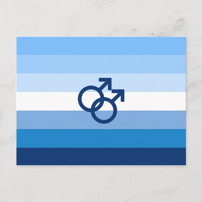 MLM Hbtq-mans stolthetsflagga Vykort (Framsida)