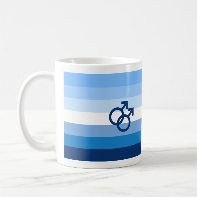 MLM Hbtq-mansstolthetsflagga Kaffemugg (Vänster)