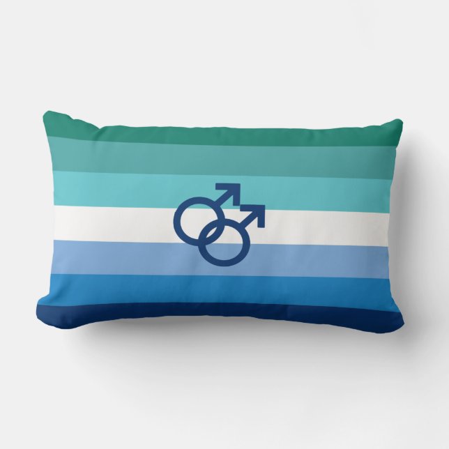 MLM Hbtq-mansstolthetsflagga Lumbarkudde (Framsida)