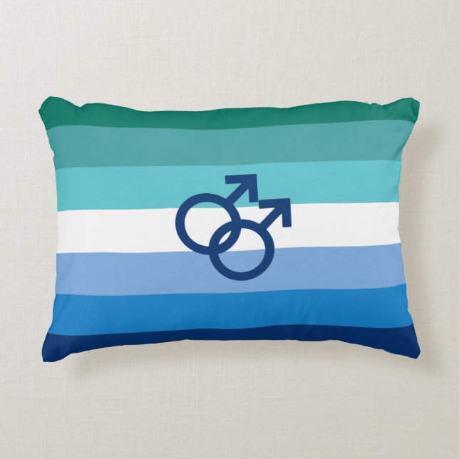 MLM Hbtq-mansstolthetsflagga Prydnadskudde (Framsidan)