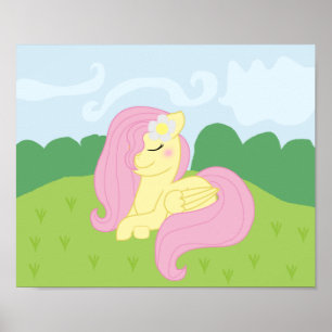 Mlp Fluttershy som dras i egen stilaffisch! Poster