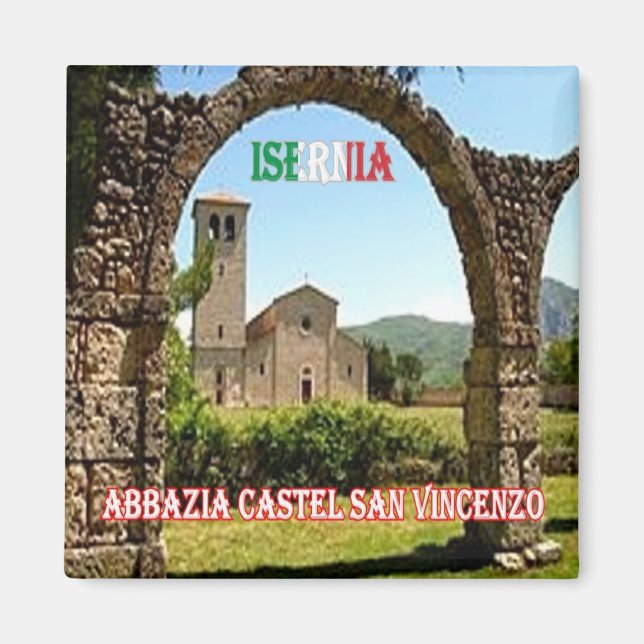 MLS017 ISERNIA Abbey Castel San Vincenzo - Fridge Magnet (Framsidan)