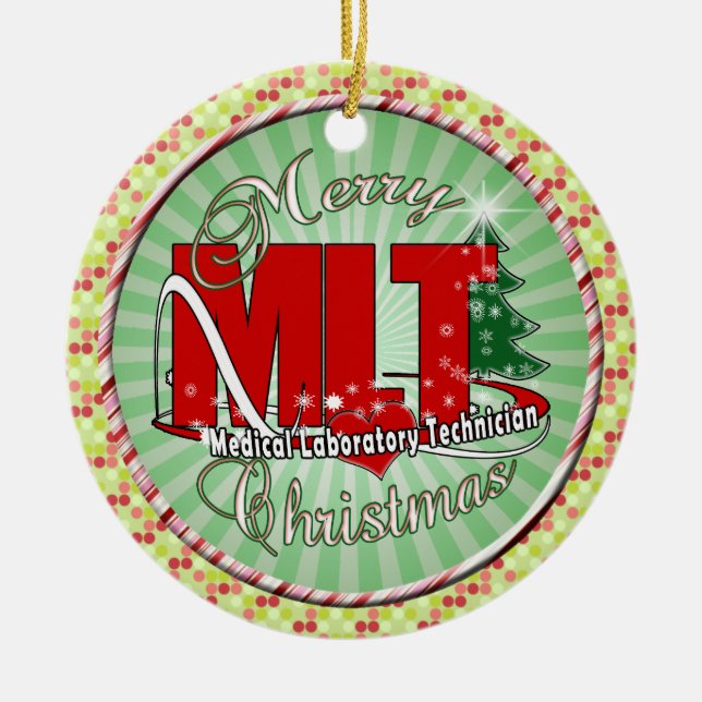 MLT CHRISTMAS MEDICAL LABORATORY TECH JULGRANSPRYDNAD KERAMIK (Framsidan)