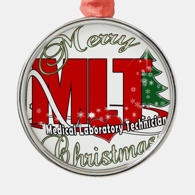 MLT CHRISTMAS MEDICAL LABORATORY TECH JULGRANSPRYDNAD METALL (Framsidan)