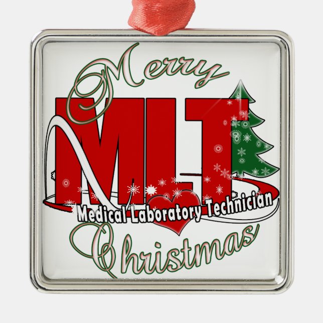 MLT CHRISTMAS MEDICAL LABORATORY TECH JULGRANSPRYDNAD METALL (Framsidan)