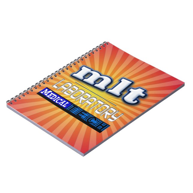 MLT-LOGOTYP - LABORATORIUMLÄKARUNDERSÖKNING TECH ANTECKNINGSBOK MED SPIRAL (Vänstra Sidan)