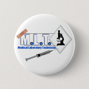 MLT-LOGOTYP med MIKROSKOPET - MEDICINSKT Knapp