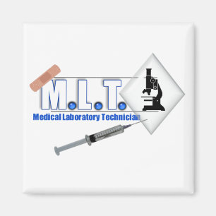 MLT-LOGOTYP med MIKROSKOPET - MEDICINSKT Magnet