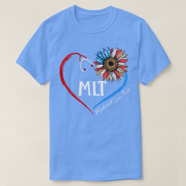 MLT Medical Lab Tech USA Solros Stethoscope Hea T Shirt (Design framsida)
