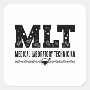 MLT Medicinal Laboratory Technician Science Lab Te Fyrkantigt Klistermärke