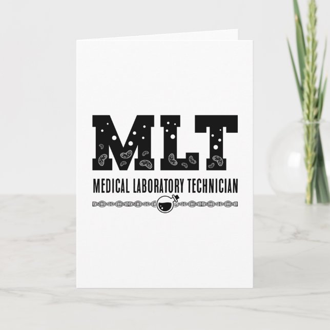 MLT Medicinal Laboratory Technician Science Lab Te Kort (Framsida)