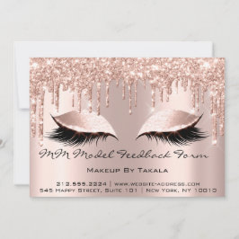 MM Model Feedback Formulär Makeup Ro Esthetician Inbjudningar