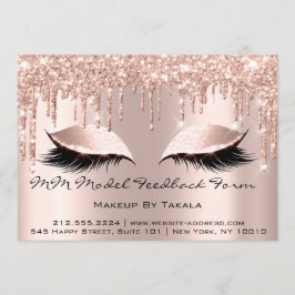 MM Model Feedback Formulär Makeup Ro Esthetician Inbjudningar